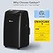 Gasbye Dual Hose Portable Air Conditioner, [2026 Upgraded] Full DC Inverter Compressor, Energy-Saving 13.6 CEER, Low Noise (45dB), Cools Room up to 500 Sq.Ft., Backlit Remote Control, 14,000BTU, Black