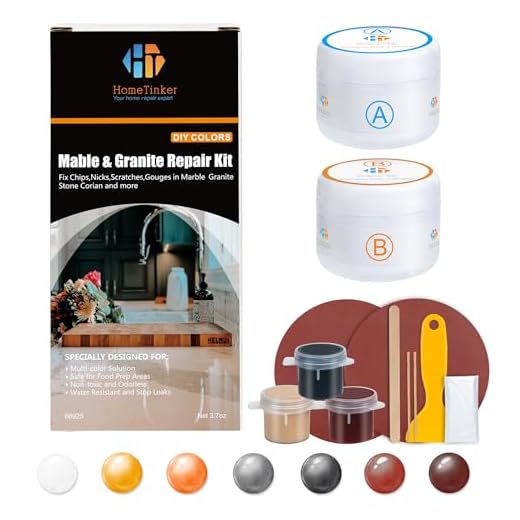 Granite Repair Kit & Quartz Countertop Chip Repair Kit(Color Match), Marble Repair Kit, Granite Epoxy, Corian Repair Kit for Marble Granite Porcelain Quartz Corian Tiles and Stones