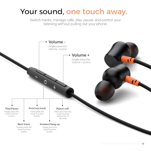 Image of Noise Chord 100 Type-C Wired Earphones | 10mm Driver | Deep Bass | in-Line Mic with Voice Assistant | Multifunctional Controls - Jet Black