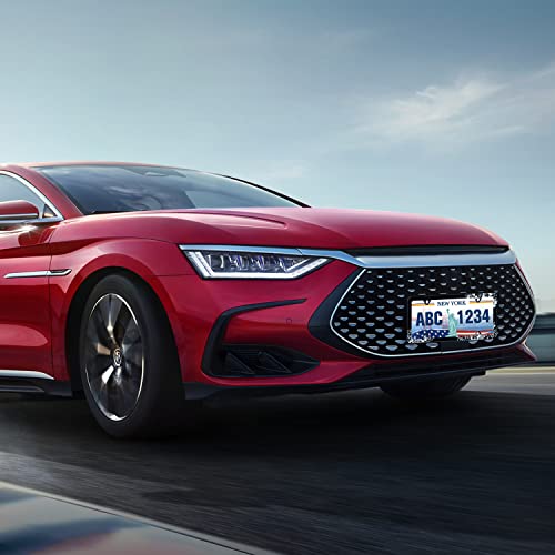 Hibiscus Flower License Plate Frame Hawiian Tropical Floral License Plate Holder Stainless Steel Rust-Proof Auto Parts Decoration With Screws For Men Women License Plate Cover 4 Holes 1Pcs #TOP5