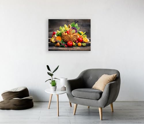 Tableau cuisine moderne fruit toile encadrée 40x55cm