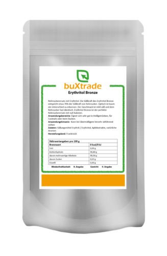 10 kg Brauner Rohrzucker aus Erythritol - Bronze Rohrzuckerersatz Erythrit