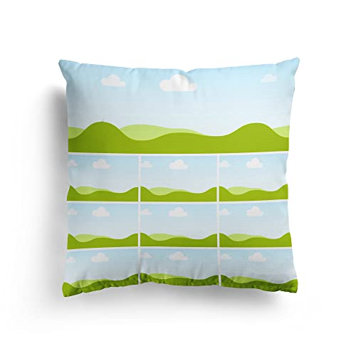 Natwakupaw Custom Pillowcase With Picture Text Customized Photo Two-Sides Printed Cushion Covers, Personalized Photo Collage Throw Pillow Cover Case 18"X18" With Photos Text Messages Pictures #TOP1