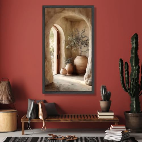 Tableau sur toile style poterie chaleureuse deco salon