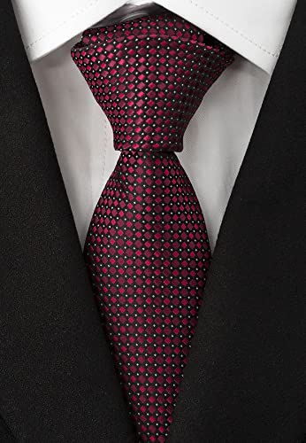 Image of Men's Necktie Classic Silk Tie Woven Jacquard Neck Ties 9 PCS