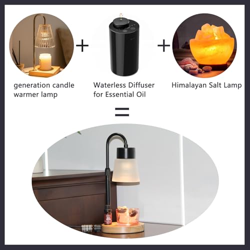 Candle Warmer Lamp, Essential Oil Diffuser, Adjustable Height Candle Lamp Wax Warmer with Timer, Electric Dimmable Wax Melt Warmer for Scented Jar Candles Mom Gift
