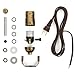 I Like That Lamp Base Socket Kit Electrical Wiring Set for Making, Repairing & Repurposing Lamps Antique Brass Socket with a Long Brown Cord
