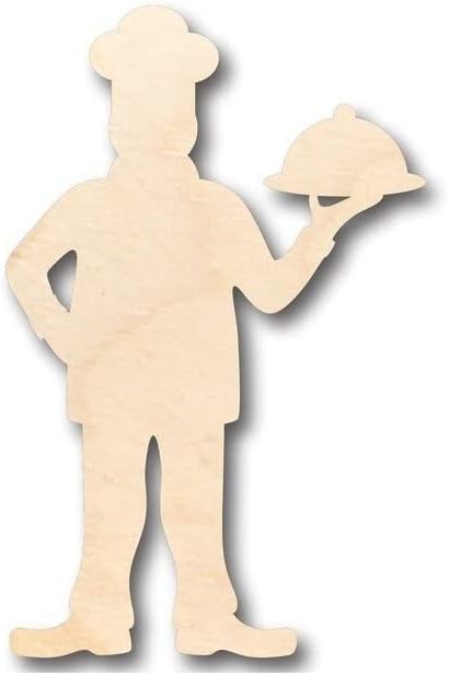 Unfinished Wood Chef Hat Shape Kitchen Craft up to 46" DIY 16" / 3/4"