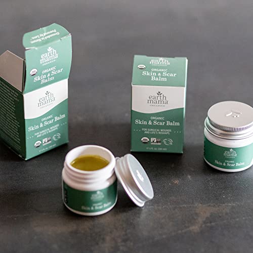 Earth Mama Organic Skin & Scar Balm | Comforts & Reduces Appearance Of Scars For Surgical Wounds + Pregnancy Stretch Marks, 1 Fl Oz (2-Pack) #TOP7