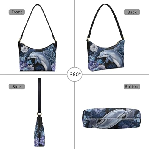 Image of Handbag for Women Leather Underam Shoulder Bag with Zipper Fashion Work Purse Waterproof Travel Wallet