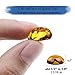KINGOU 100 pcs Flat Glass Marbles, Replacement Mancala Stones 0.6 LB Mixed Colored Flat Glass Pebbles/Beads/Gems for Games Vase Filler Beads Aquarium Pebbles DIY Craft (12-16mm)