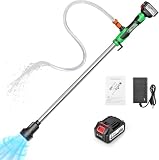 Pompa di Trasferimento dell'Acqua a Stelo Senza Fili, 2000 L/H, Pompa di Sentina Portatile con Tubo Giardino NPT 19 mm, Compatibile 20 V MAX (Senza Batteria) per Piscina Giardino Stagno