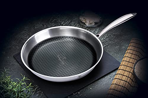 Berlinger Haus Eternal Collection Frying Pan With Eterna Coating - Scratch Resistant Non-Stick 18/10 Stainless Steel Pan - Luxury European Design And Enhanced Thermal Conductivity | 9.5 Inches #TOP2
