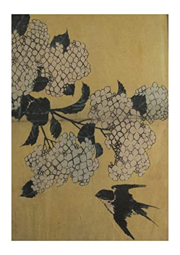 Katsushika Hokusai Oiseaux et fleurs affiche d'art haut de gamme au rendu mat
