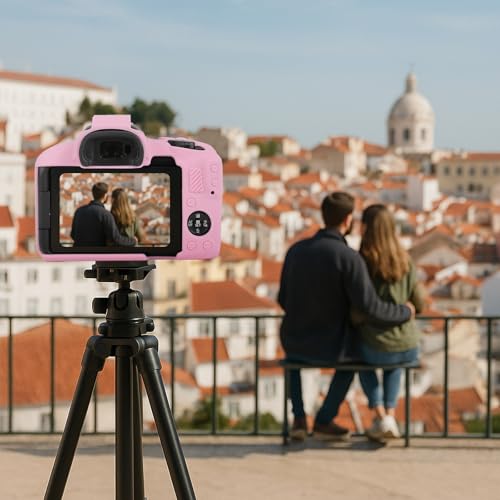 Funda para Canon EOS R50 de silicona suave rosa miniatura 7