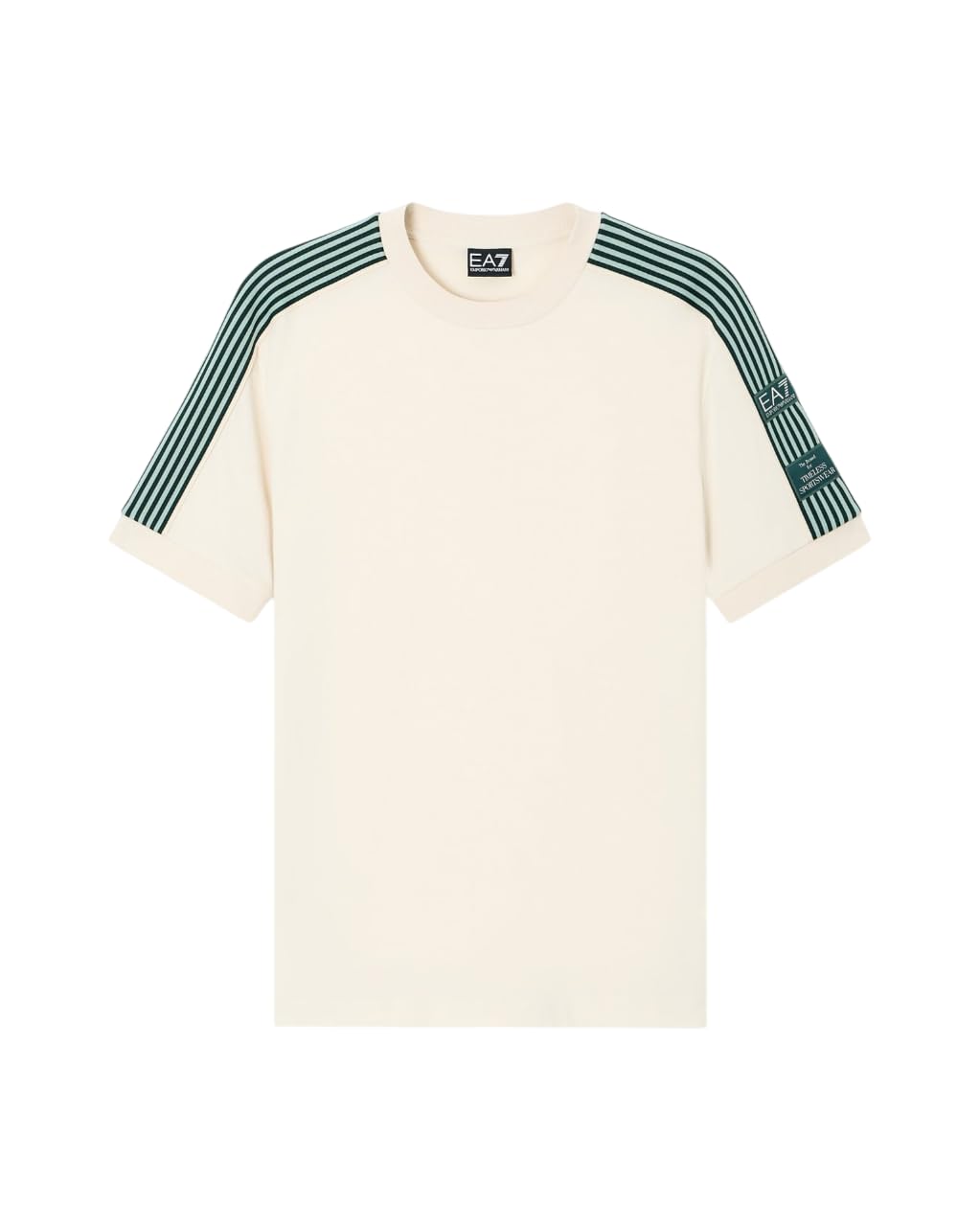Ea7 Men's Beige Logo Series Boy Cotton T-Shirt