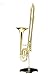 Gold Trombone Case Stand Miniature Musical Instrument