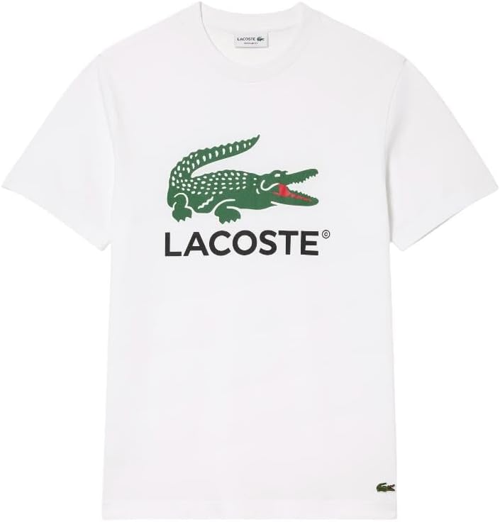 Lacoste Unisex-Adult Regular Fit Short Sleeve Crew Neck Tee Shirt W/Large Croc & Lacoste Graphic on The Front of The Chest - Image 5