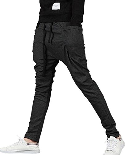 X&F Men's Casual Big Pockets Harem Pants Jogging Running Sports Trousers3