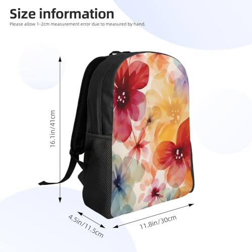 Mochila de senderismo unisex con patrón floral miniatura 4