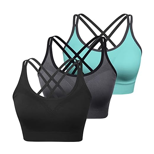 Women's Strappy Sports Bra Long-Line Sexy Open Back Medium Impact Removable Cups Gym Athletic Fitness