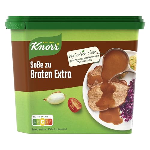 Knorr Soße zu Braten Extra leckere dunkle Soße Sauce mit würzigem Geschmack 25 Portionen