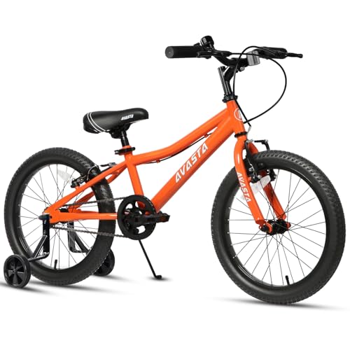 AVASTA（アバスタ）Bilbo子供自転車18インチ20インチMTBマウンテンバイク ファットブロックタイヤ 男の子女の子 こども小学生低学年高学年 街乗り通学 柔らかいサドル サイドスタンドキックスタンド付き 高さ調整可能