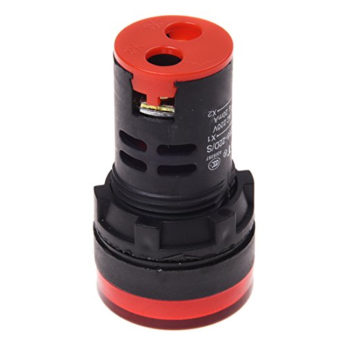 SODIAL(R) Indicatore di alimentazione rosso a 220