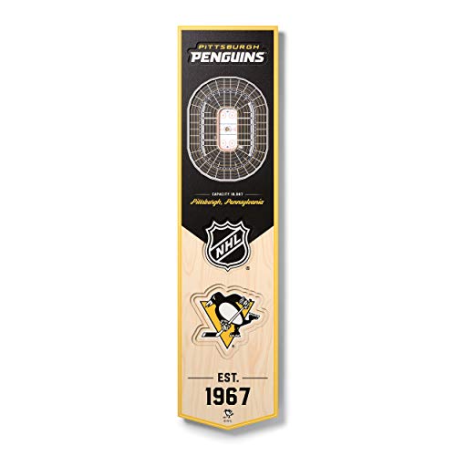 NHL Pittsburgh Penguins PPG Paints Arena 3D Stadium Banner-8x323D Stadium Banner - 8 x 32 , Team Colors, 8 x 32