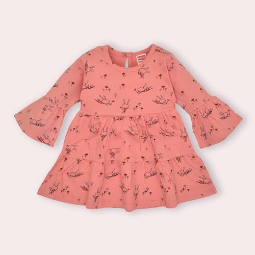 Image of LuvLap Baby Girls 100% Cotton Full Sleeve Girl Frock, Pack of 02