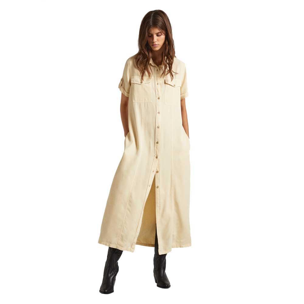 Pepe Jeans Evelinda Vestido para Mujer, Beige (Malt Beige), XL