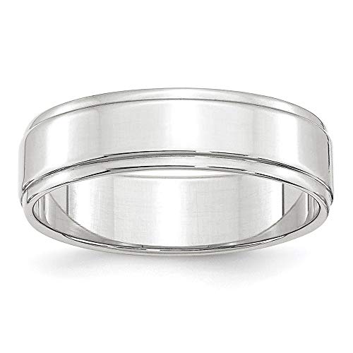 Wedding Band Ring Band 10K White Gold Standard Flat