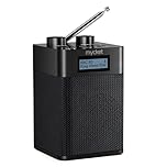 Mycket DAB/DAB+ Digital & FM Radio, USB Rechargeable and 2200mAh Battery Powered Radio,Portable DAB Radio, Radio with Bluetooth/U Disk, 80 Preset Stations,Headphone Jack, LED Display, for Home,Travel
