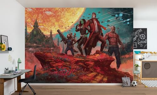Komar Marvel Non-Woven Photo Wallpaper, Guardians of The Galaxy Panorama, Size 400 x 250 cm, Children's Wallpaper, Children's Wallpaper
