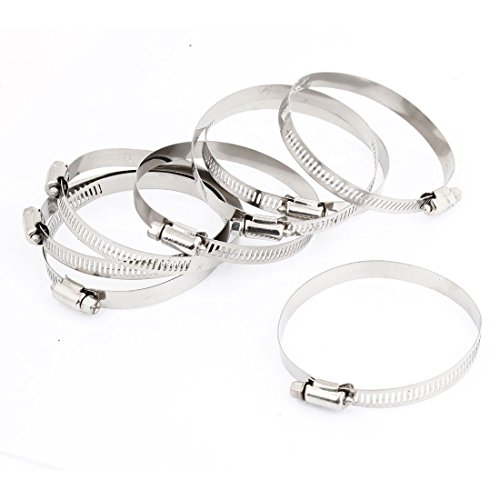 Aexit 8 Pcs Clamps Stainless Steel 60mm to 83mm Hose Pipe Clamps Strap Clamps Clips Fastener