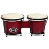 World Rhythm BON7 6” & 7” Beginners Oak Bongo Drums - Wine Red Bongos #3