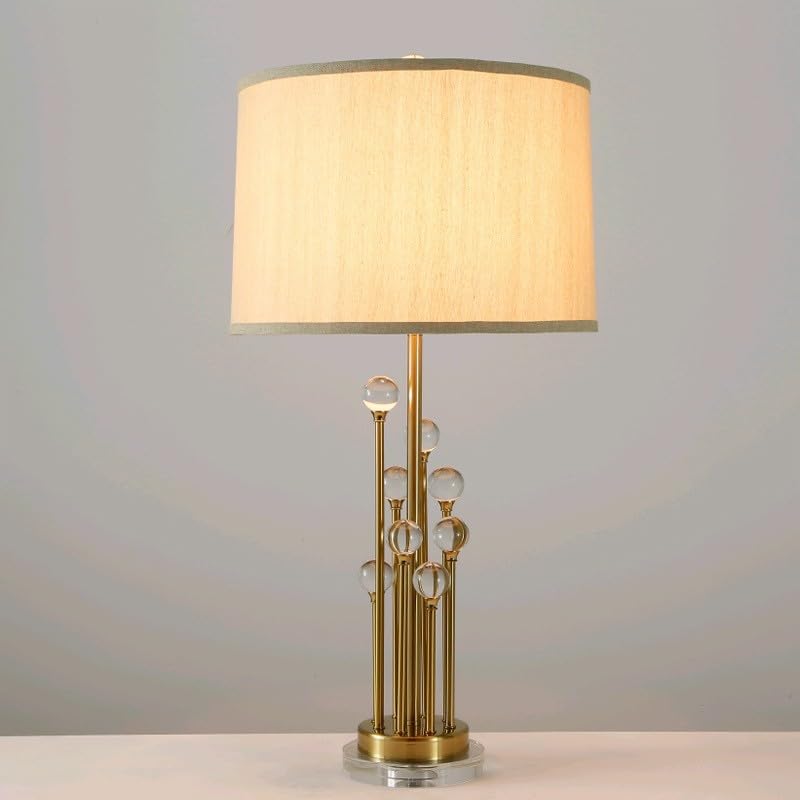 Lampade da tavolo d'epoca Lampada da comodino semplice in cristallo for soggiorno e camera letto