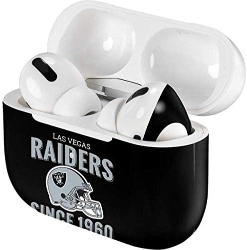 Skinit Decal Audio Skin Compatible with Apple AirPods Pro - Officially Licensed NFL Las Vegas Raiders Helmet Design