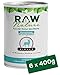 RAW Nature - Hirsch Pur 6x400g - Mit Buchweizen und Cranberries - Nassfutter für Hunde - Hoher Fleischanteil - Monoprotein - Alleinfuttermittel - Getreidefreies Hundefutter