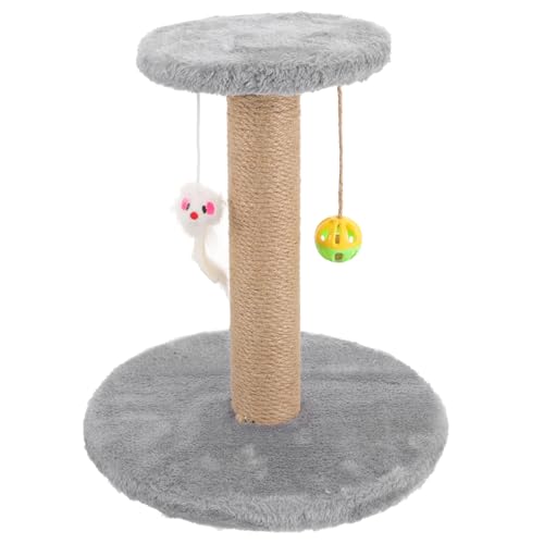 Rascador multifuncional para gatos pequeño con cuerda de sisal miniatura 1