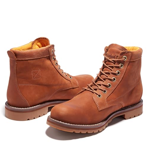 Timberland Timberland Men's Redwood Falls Mid Waterproof Boot, Saddle Full Grain, 8.5 M US