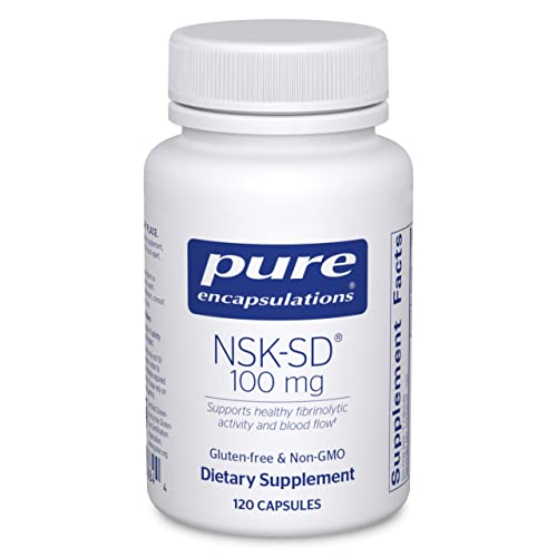 Pure Encapsulations NSK-SD | Nattokinase 100 mg | Enzymes to Promote Healthy Blood Flow, Circulation, and Blood Vessel Function | 120 Capsules