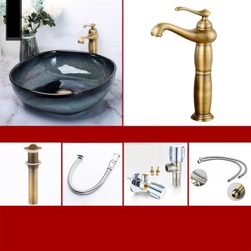 Lavabos de baño pequeños de cerámica sobre encimera para mini apartamentos 4