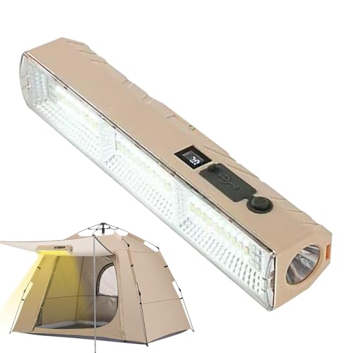 Barra luminosa magnetica a LED, impermeabile, ricaricabile, senza fili, portatile, con gancio, per lavoro, interni, esterni, casa, campeggio, escursionismo,