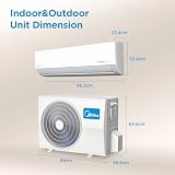 Midea 1.5 Ton 5 Star Inverter Split AC (Wi-Fi, 6-in-1, 52°C Heavy Duty Cooling, HD+PM2.5, MAI18SR5R36W0) — view 7