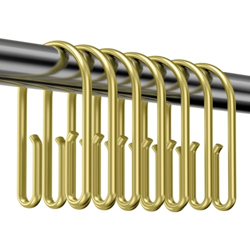 Catálogo de Anillos para cortinas de ducha del mes. 42 Ganchos Anillos de cortina de ducha dorados, anillos de cortina de ducha de doble cara, a prueba de óxido, 12 piezas ganchos de ducha para ducha interior, anillos de ducha dobles...