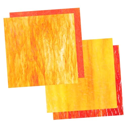 TEHAUX 4pcs Glass Mosaic Tiles Sheet Craft DIY Tiles Glass for Crafts DIY Jewelry Art Supplies