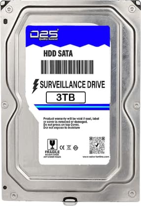 D25 3TB SATA Hard Drive for Desktop/Surveillance–8.89 cm(3.5 Inch),6 Gb/s 7200 RPM