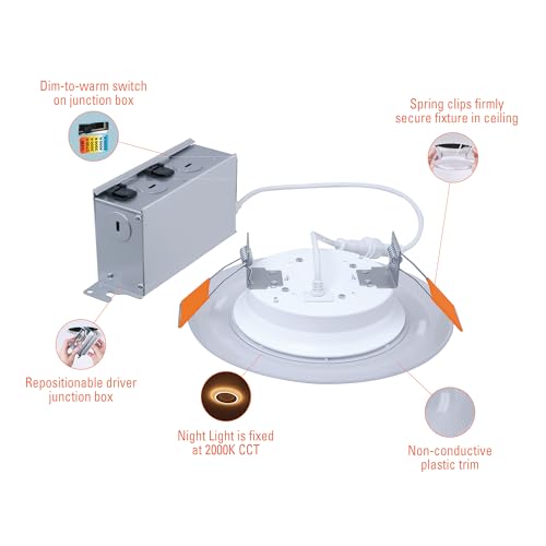 HALO RL LED Recessed Lighting 6 inch Canless with Night Light 5CCT 1000lm - image 3
