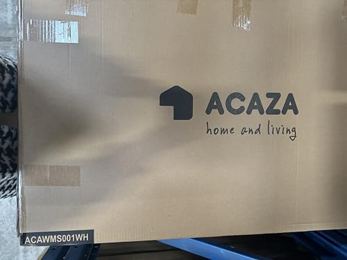ACAZA Washer Dryer Stacking Kit - Load Capacity of 100kg - For universal Washers and Dryers - With Anti-tip - Storage Rack Stand with Solid Metal Frame - Elegant White - Image 7